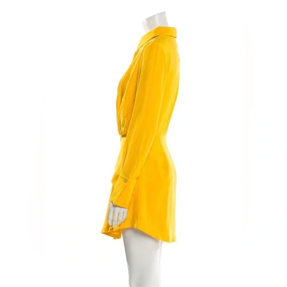 NWT Acler Elegant Yellow Wrap Dress - Picture 5 of 11